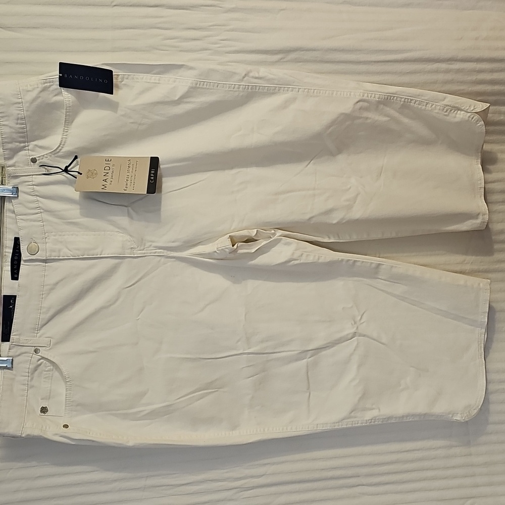 BANDOLINO MANDIE CAPRI‎ WHITE PANTS SIZE 22W